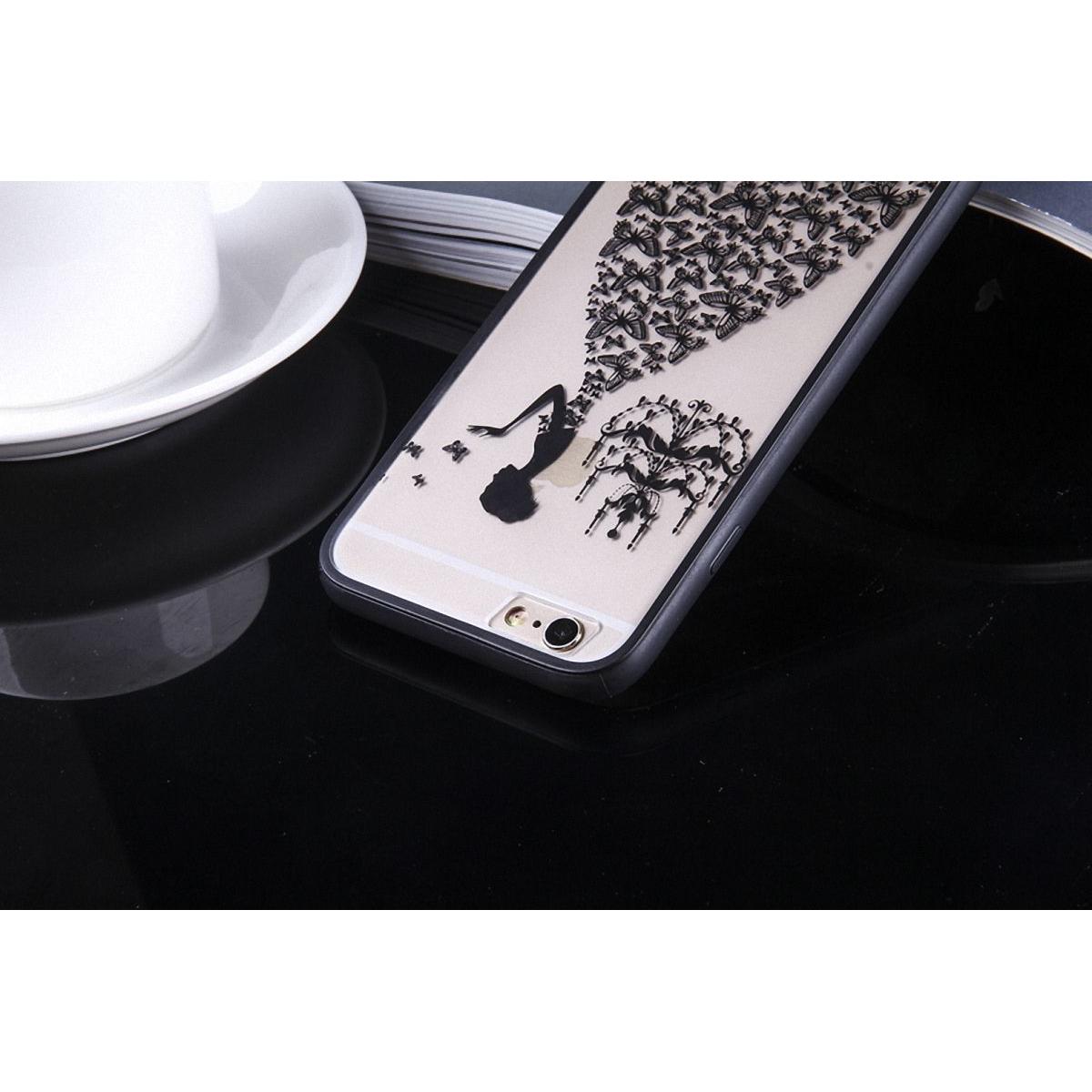 Thumbnail - König Design Apple iPhone 6 / 6s Handy Hülle Mandala Case Motiv Schmetterling Frau Schwarz (Apple iPhone 6), Smartphone ...
