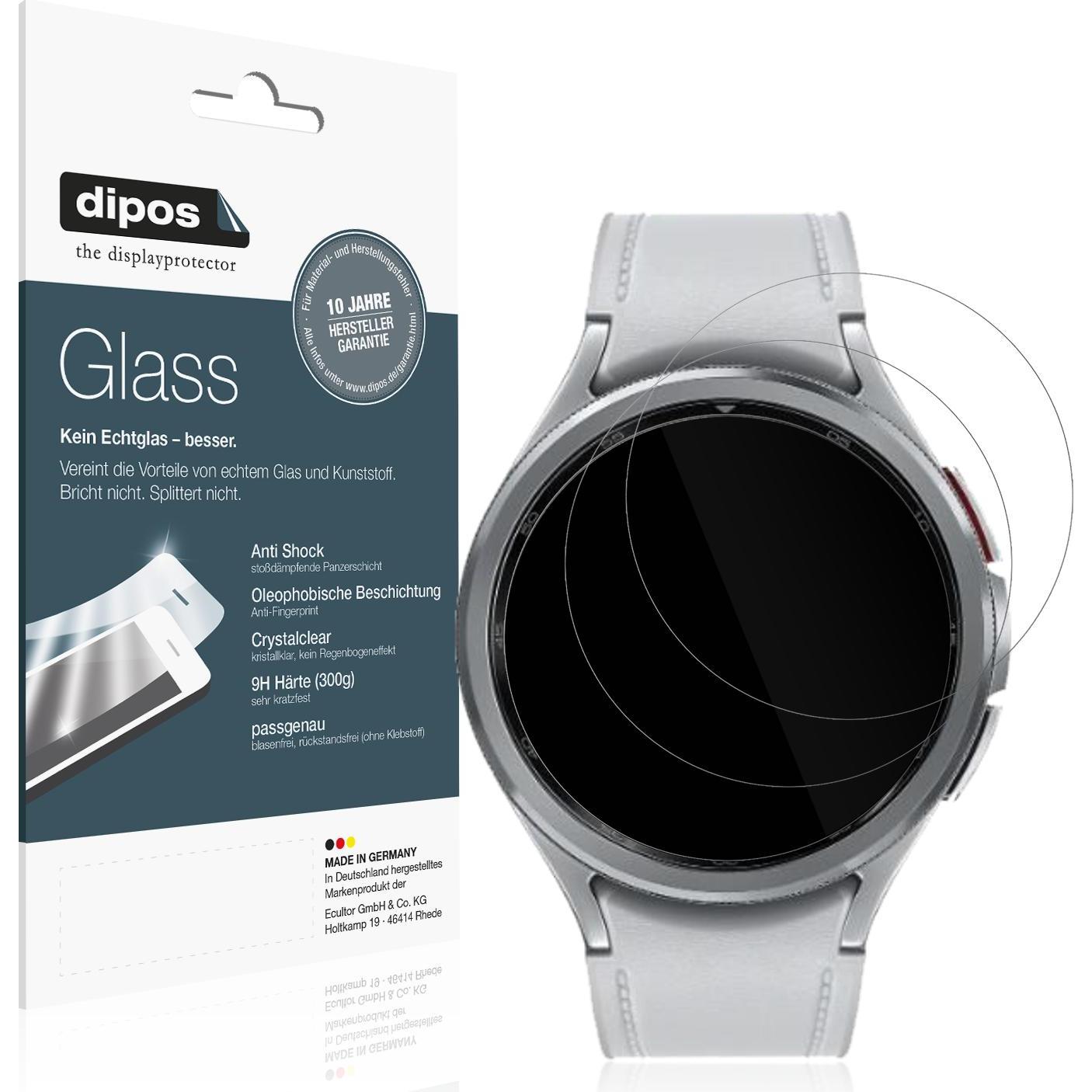 Dipos Anti-Shock Displayschutz 9H, Smartwatch Schutzfolie, Transparent