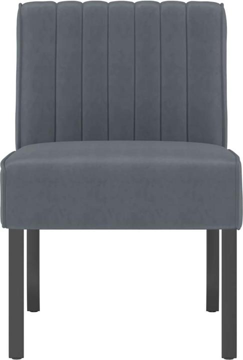 Actual product image vidaXL Polsterstuhl Dunkelgrau Samt