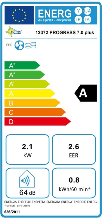 Label énergétique Suntec Progress 7.0 plus (6994.89 BTU/h)