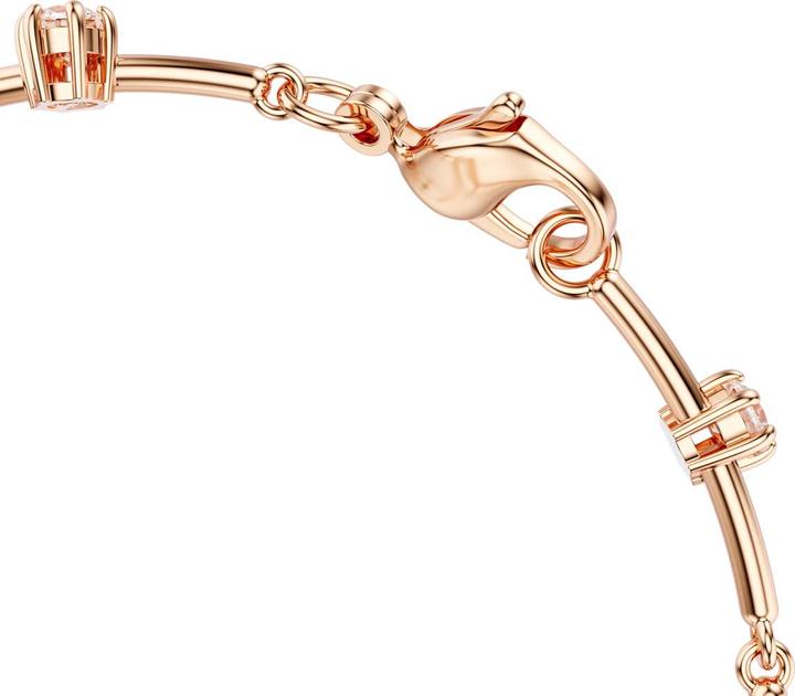 Immagine prodotto Swarovski Constella Tennis Armband Kristallperle Rundschliffe Weiss Roségold Legierungsschicht (20 cm, Metallo Swarovski)