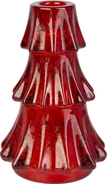 MICA Living Kerzenhalter - Tanne - rot - ca. 10 x 15 cm (10 x 10 x 15 cm)