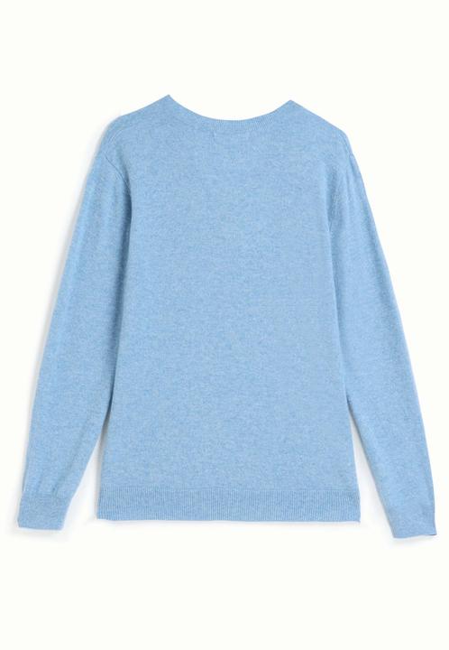 Produktbild Bellemere Pullover Solid V-Neck Merino-Cashmere Sweater (M)