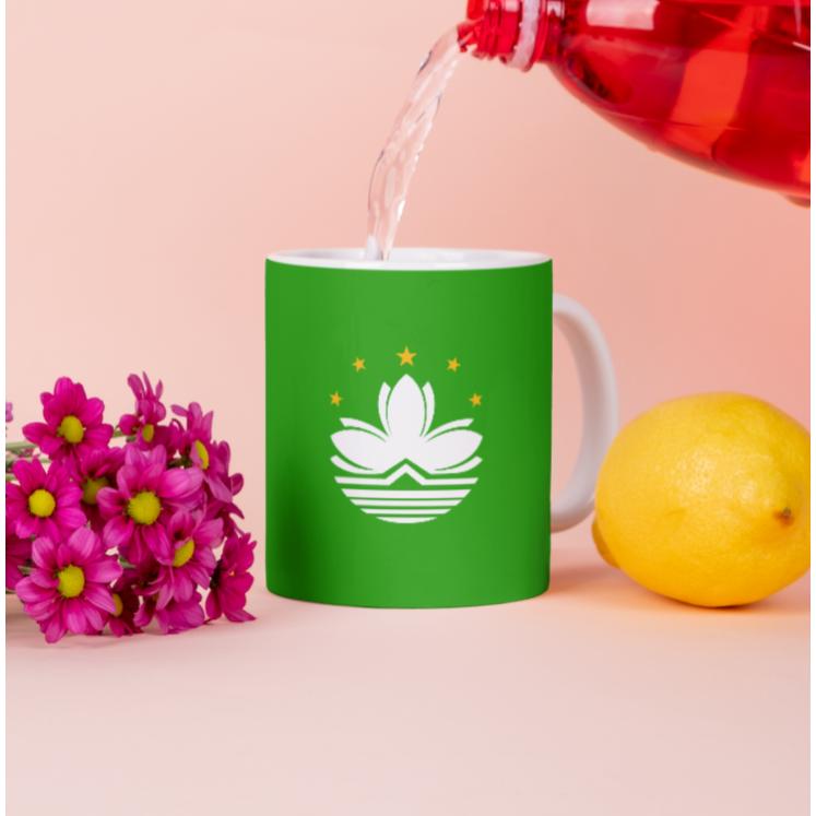 Tinisu, Tasse, Macau China Kaffeetasse Flagge Pot Kaffee Tasse MO Becher Coffeecup BÃ¼ro Tee (325 ml, 1 x)