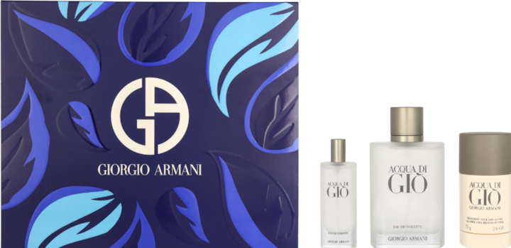 Produktbild Giorgio Armani Acqua di Giò Homme Set Eau de Toilette 100ml + Deostick 75ml + Reisegrösse 15ml (Parfum set)