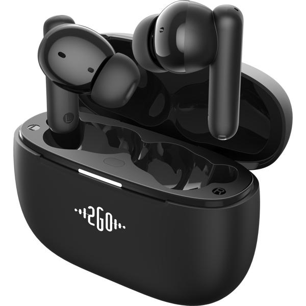2GO Bluetooth Headset Acoustic Focus True Wireless Stereo (ANC, 5 h, Kabellos), Kopfhörer, Schwarz