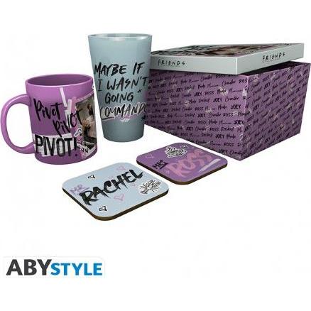 Abystyle Multicolore Friends Giftset Bicchiere/Tazza/Sottobicchieri Gribouillages, Tazze,