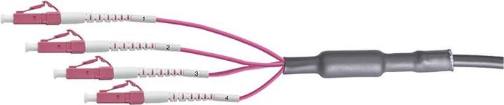 Produktbild LogiLink LWL Trunkkabel U-DQ(ZN)BH, 4 Fasern Multimode OM4, LC/UPC - LC/UPC, 50 m (50 m)