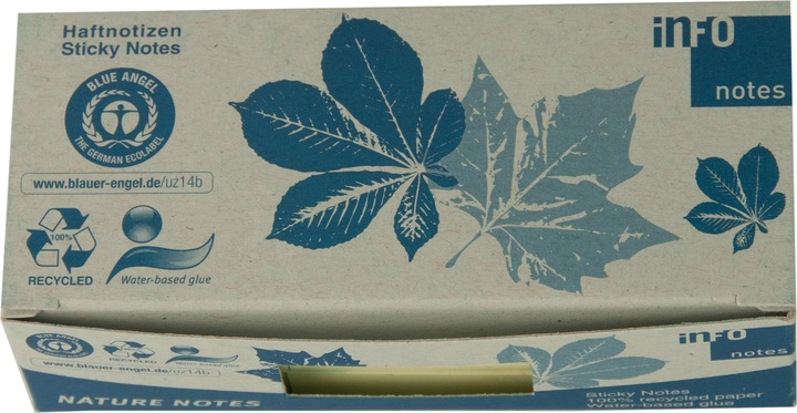 Image du produit Papillons adhésifs recyclés Standard 5653-11BOX jaune 12 blocs (50 x 40 mm)