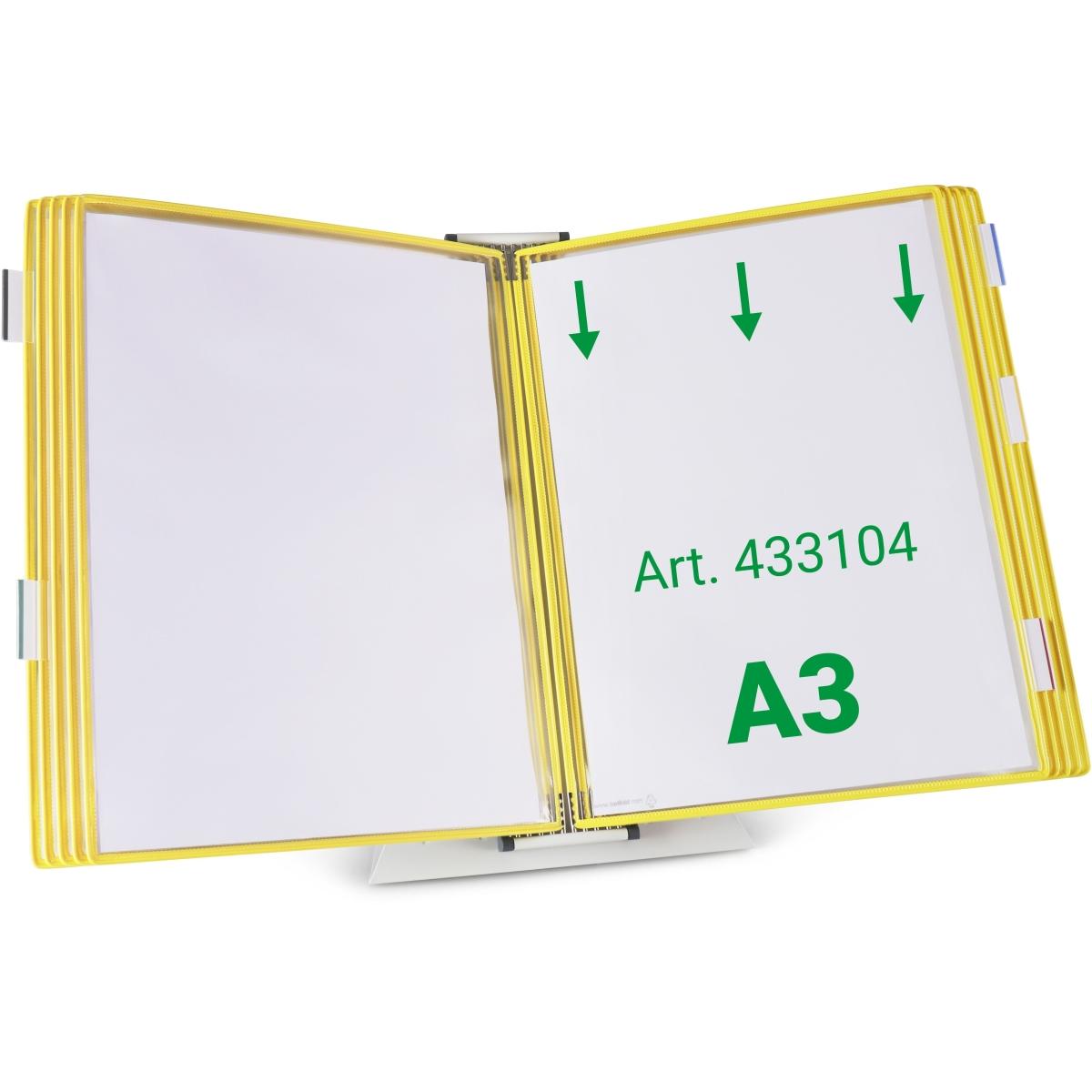 Tarifold, Informationsschild, Sichttafelsystem 433104 DIN A3 gelb mit 10 St. Sichttafeln