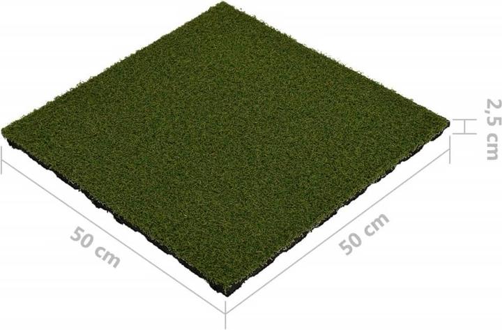 Image du produit vidaXL Dalle de gazon synthétique (4 x, 50 x 50 x 2,5 cm)