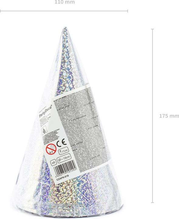 Actual product image Partydeco Party hats (6 pcs.)