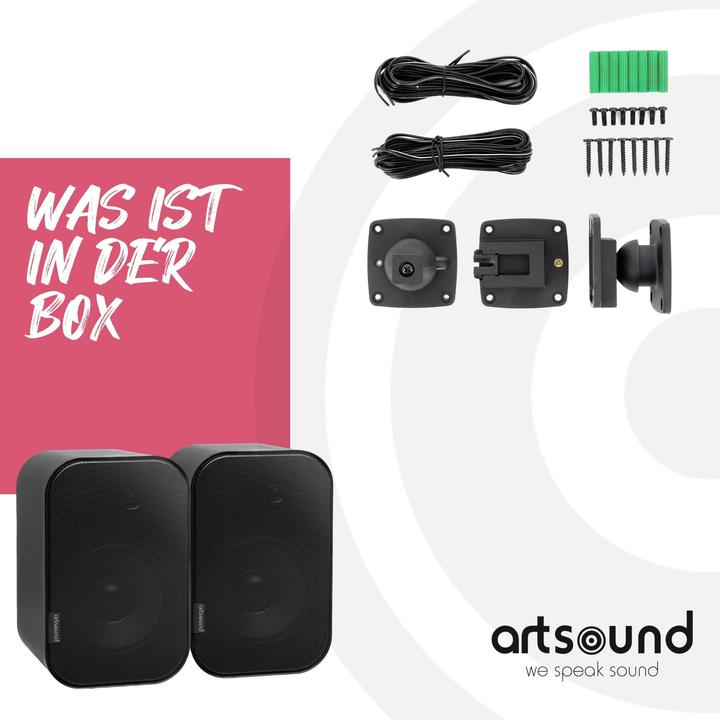 Actual product image Artsound UNI40 B Zwart luidspreker (1 pair)