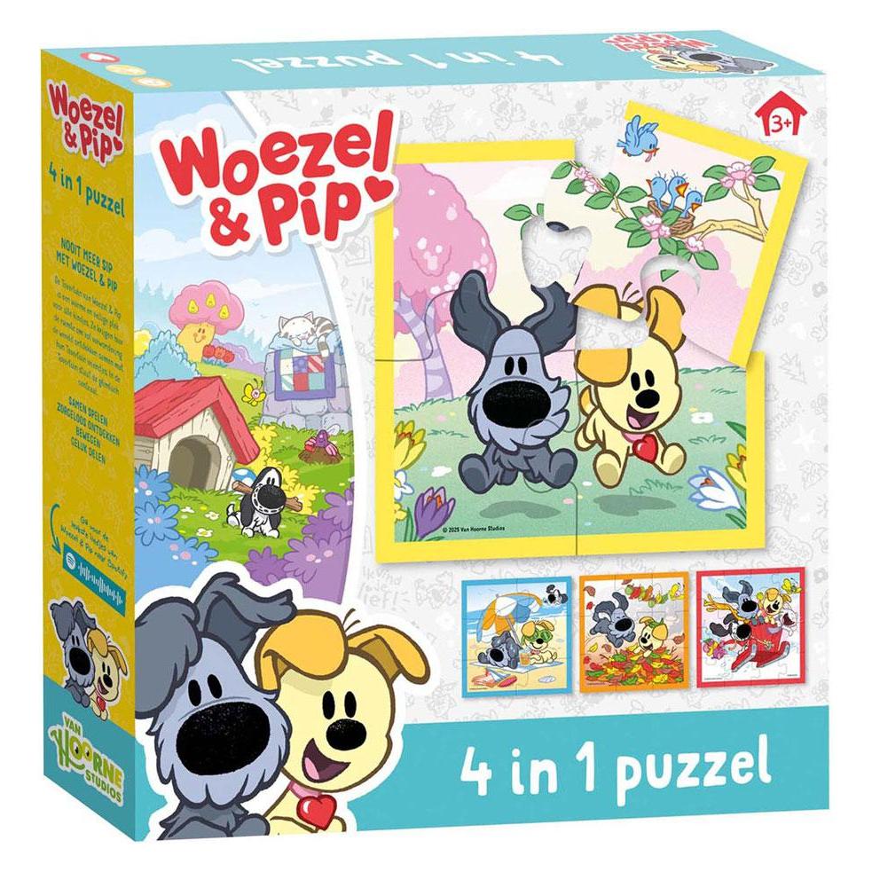 Bambolino Toys Woezel & Pip 4 In 1 Puzzle