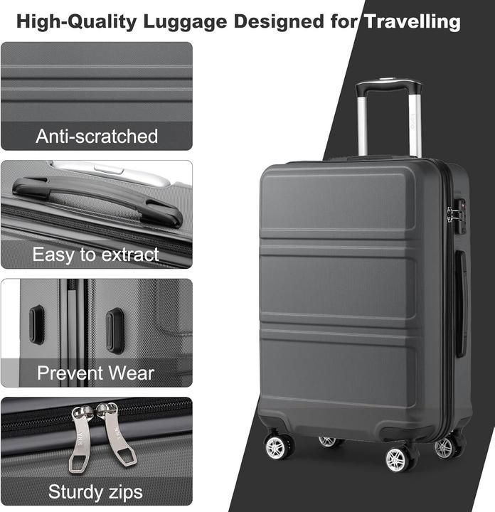 Produktbild Kono Handgepäckkoffer mit TSA-Schloss (34 l)