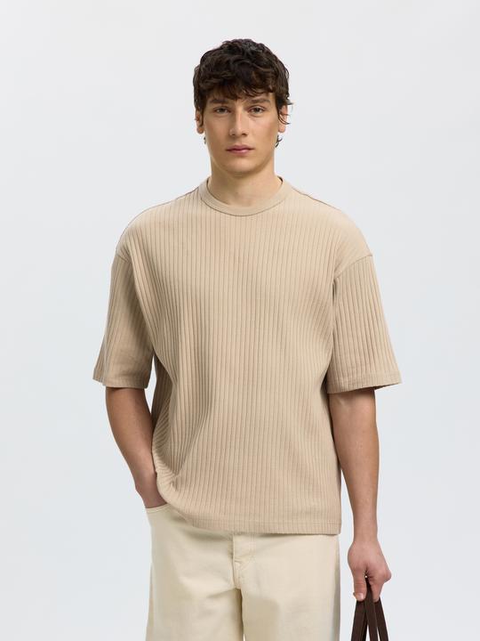 Produktbild Selected Geripptes Relaxed Fit T-Shirt (S)
