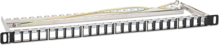 Actual product image Intellinet 24-port patch panel, shielded and unequipped, 0.5 U