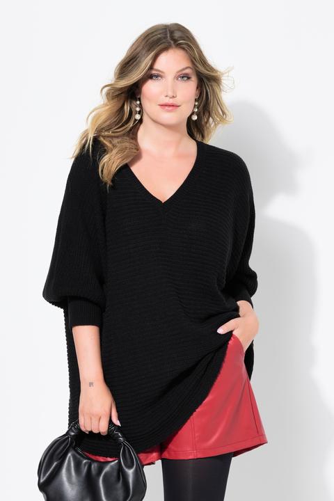 Image du produit Miamoda Pullover, Poncho-Look, V-Ausschnitt (50, 52)