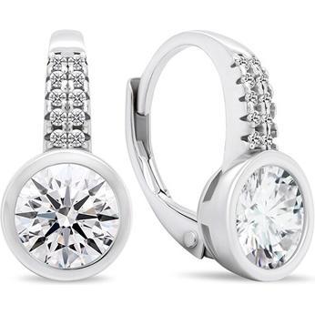 Brilio, Ohrringe, Silver - Fine silver earrings with clear zircons EA404W