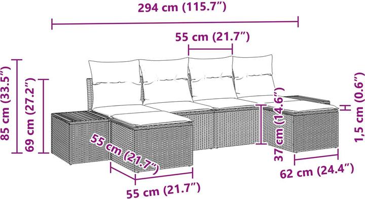 Produktbild vidaXL Outdoor-Sofagarnitur