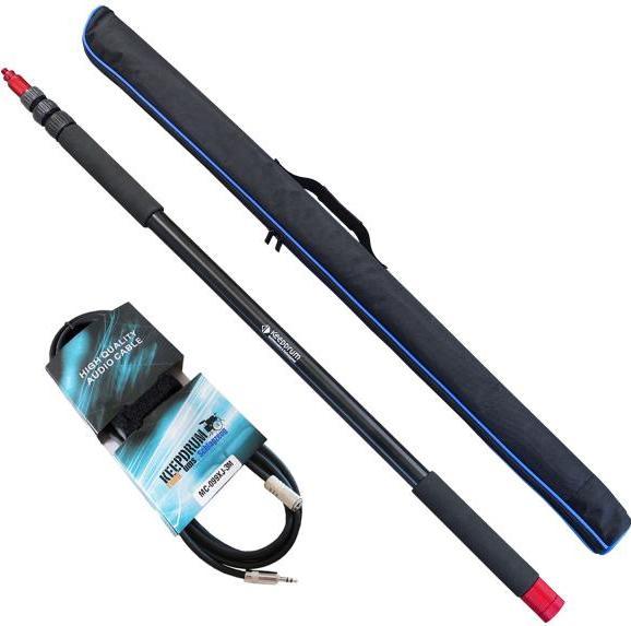 keepdrum Tonangel mk3500 Boompole 3,5m mit Tasche und Verlängerungskabel