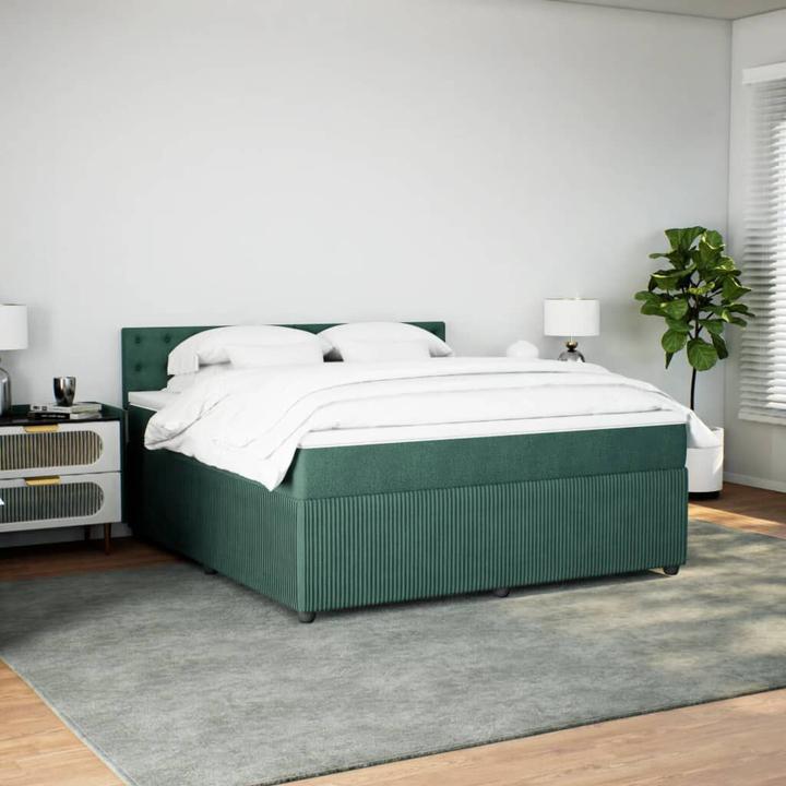 Produktbild vidaXL Bo x springbett mit Matratze 180 x 200 cm Samt (180 x 200 cm)