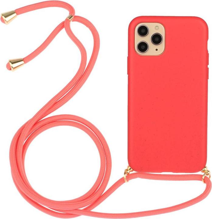 Actual product image Cover-Discount iPhone 12 / 12 Pro - case with lanyard red