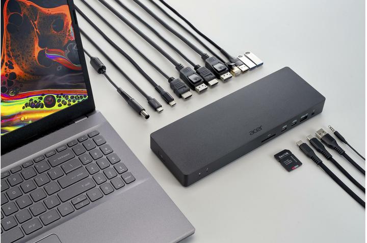Image du produit Acer Station d'accueil Thunderbolt 4 T701 avec câble d'alimentation EU ADK250 (Thunderbolt, 1 portion)