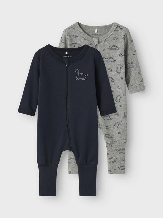 Produktbild Name it Nbmnightsuit 2p Zip Ff Grey Dino Noos (86)