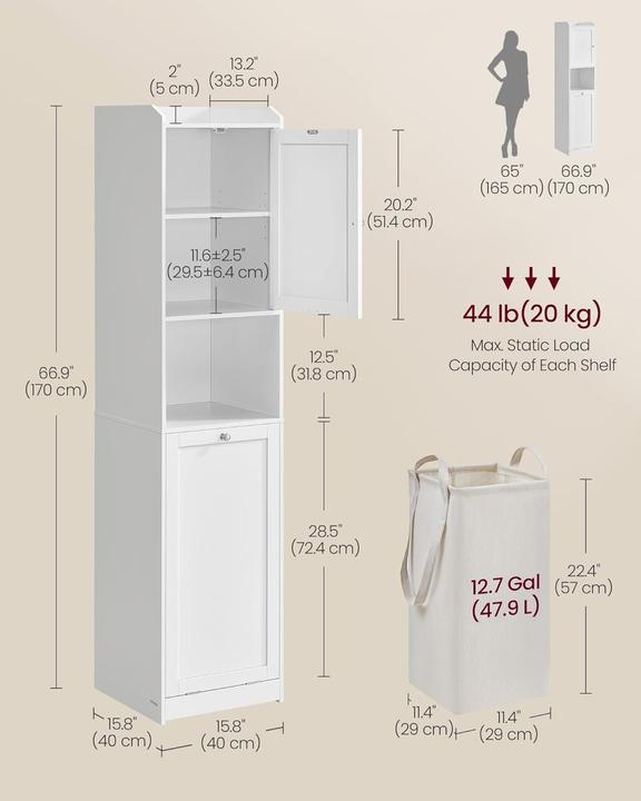 Produktbild Vasagle Butler (40 x 40 x 170 cm)