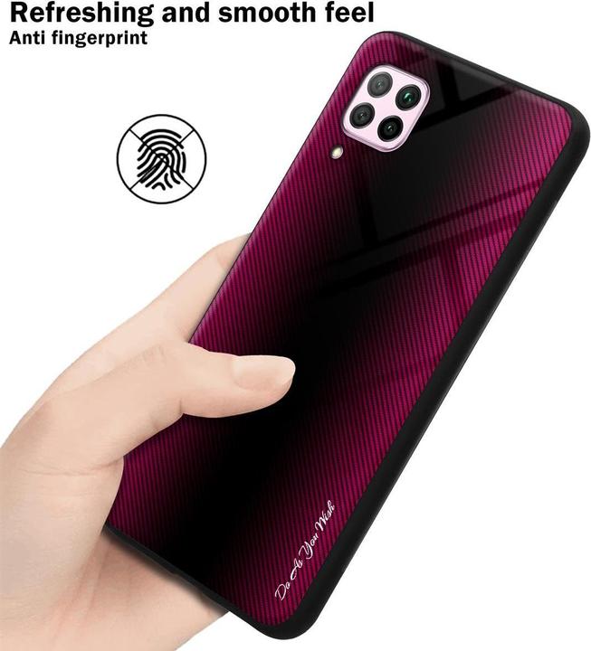 Produktbild Cadorabo TPU Gestreiftes Glas Cover (Huawei Nova 7i, Huawei P40 Lite)