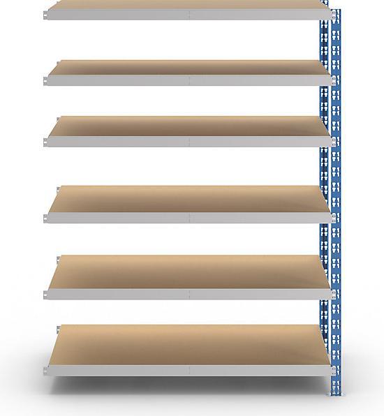 Actual product image eurokraft basic Wide span boltless shelf unit with chipboard shelves, depth 700 mm, extension