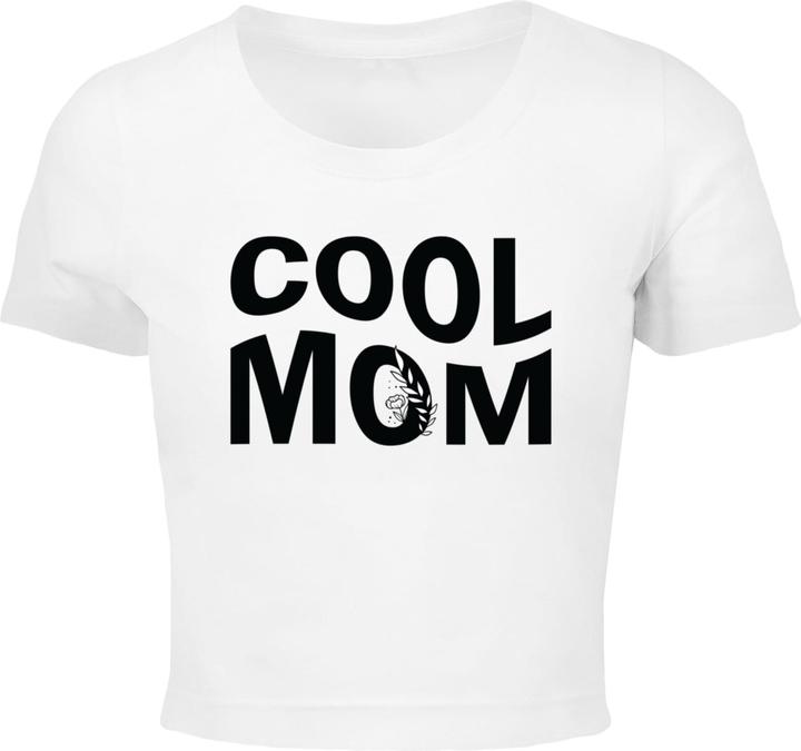 Actual product image Merchcode Ladies Mothers Day - Cool mom Cropped Tee - 118723 (S)