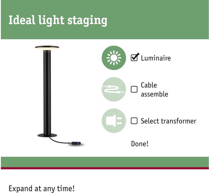 Actual product image Paulmann Outdoor Plug & Shine Plate Insect Friendly (660 lm, IP44)