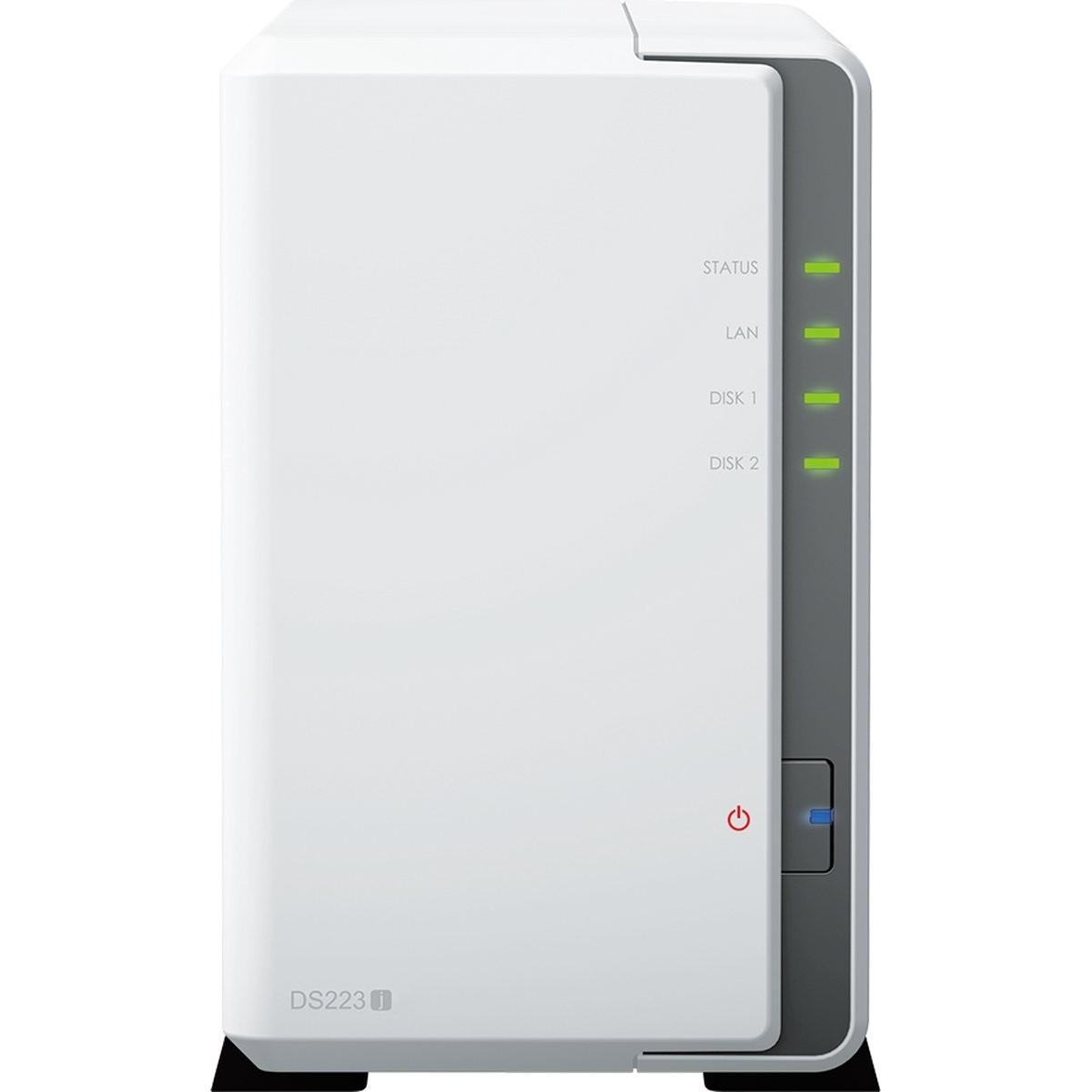 Synology DS223j RED 4TB (2x 2TB) (2 x 2 TB), NAS, Weiss