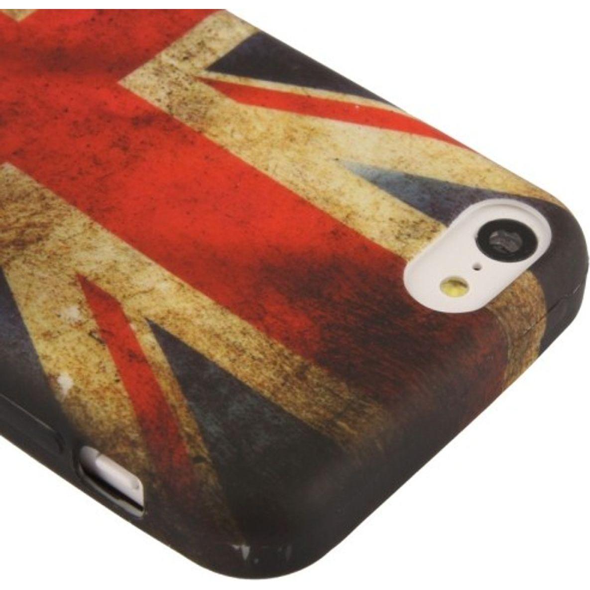 König Design Schutzhülle TPU Case für Handy Apple iPhone 5C England (Apple iPhone 5c), Smartphone Hülle, Mehrfarbig