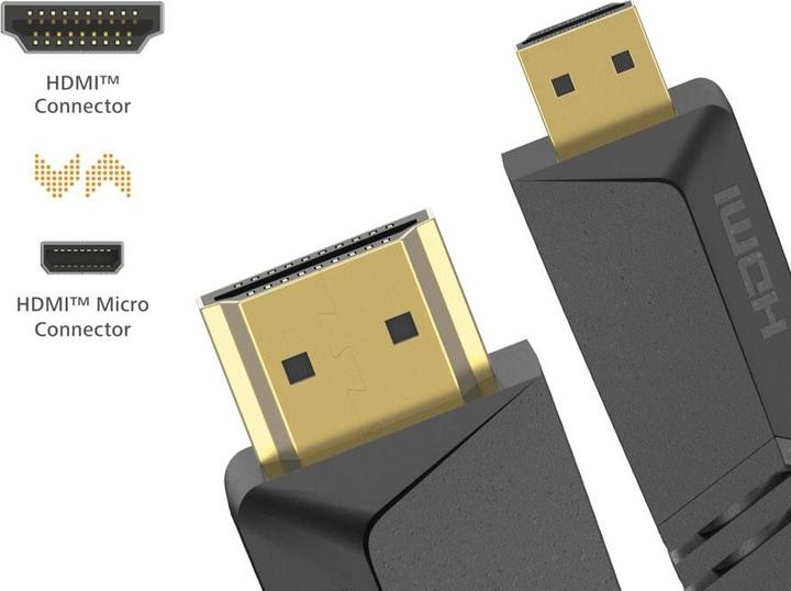 Produktbild Hama HDMI (Typ A) — micro HDMI (Typ D) (1.50 m, HDMI, 2.0b)