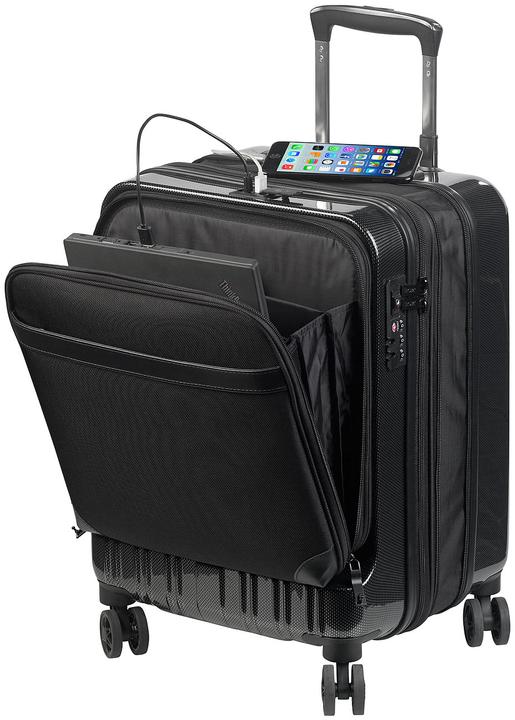 Xcase Handgepäck-Trolley mit Dehnfalte & Powerbank-Anschluss (34 l, Handgepäck (bis 50l))