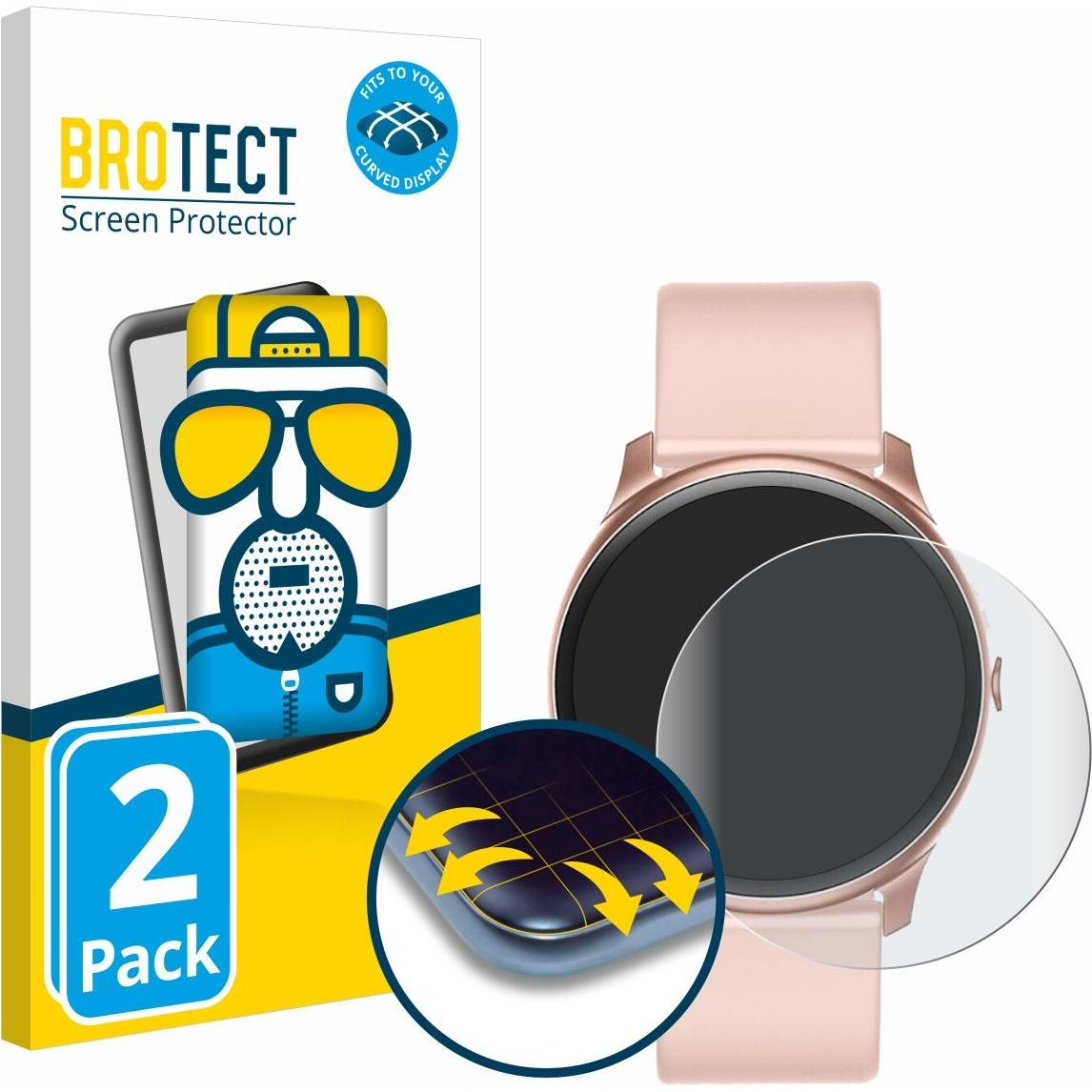 BROTECT Fullscreen Schutzfolie Displayschutz Folie Matt Entspiegelungsfolie, Smartwatch Schutzfolie, Grau