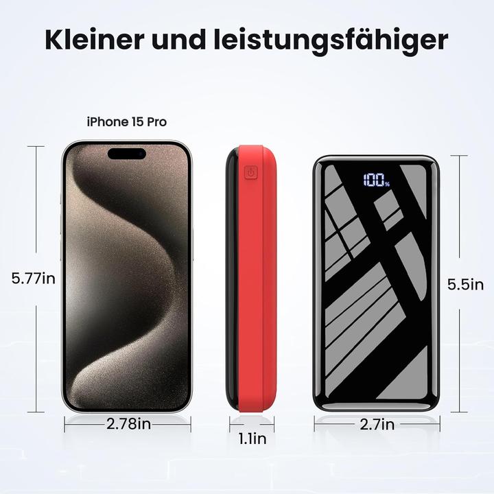 Actual product image Bextoo Powerbank 30000mAh, Red (27000 mAh, 22.50 W, 99.90 Wh)