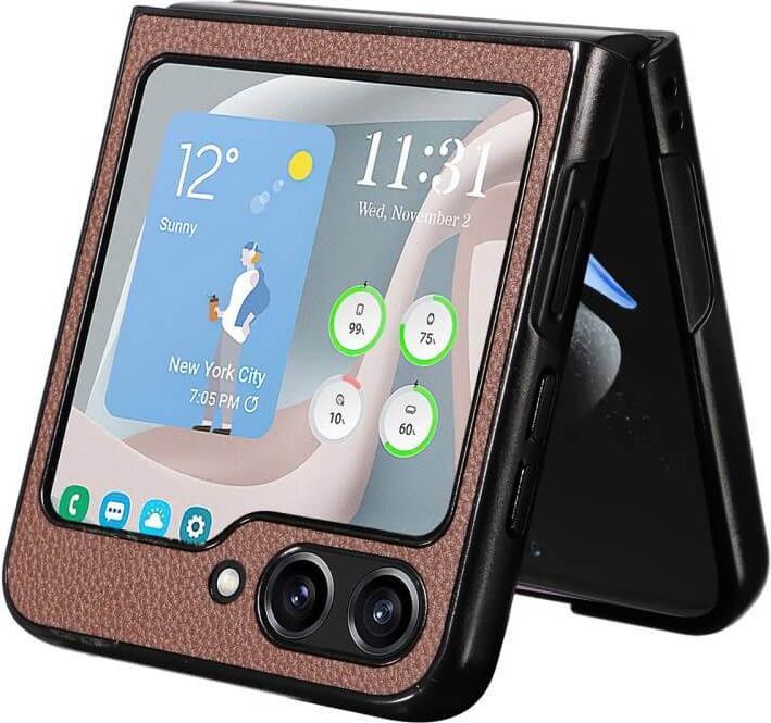 Produktbild Cover-Discount Galaxy Z Flip5 - Hybrid Schutzhülle braun (Samsung Galaxy Z Flip5)