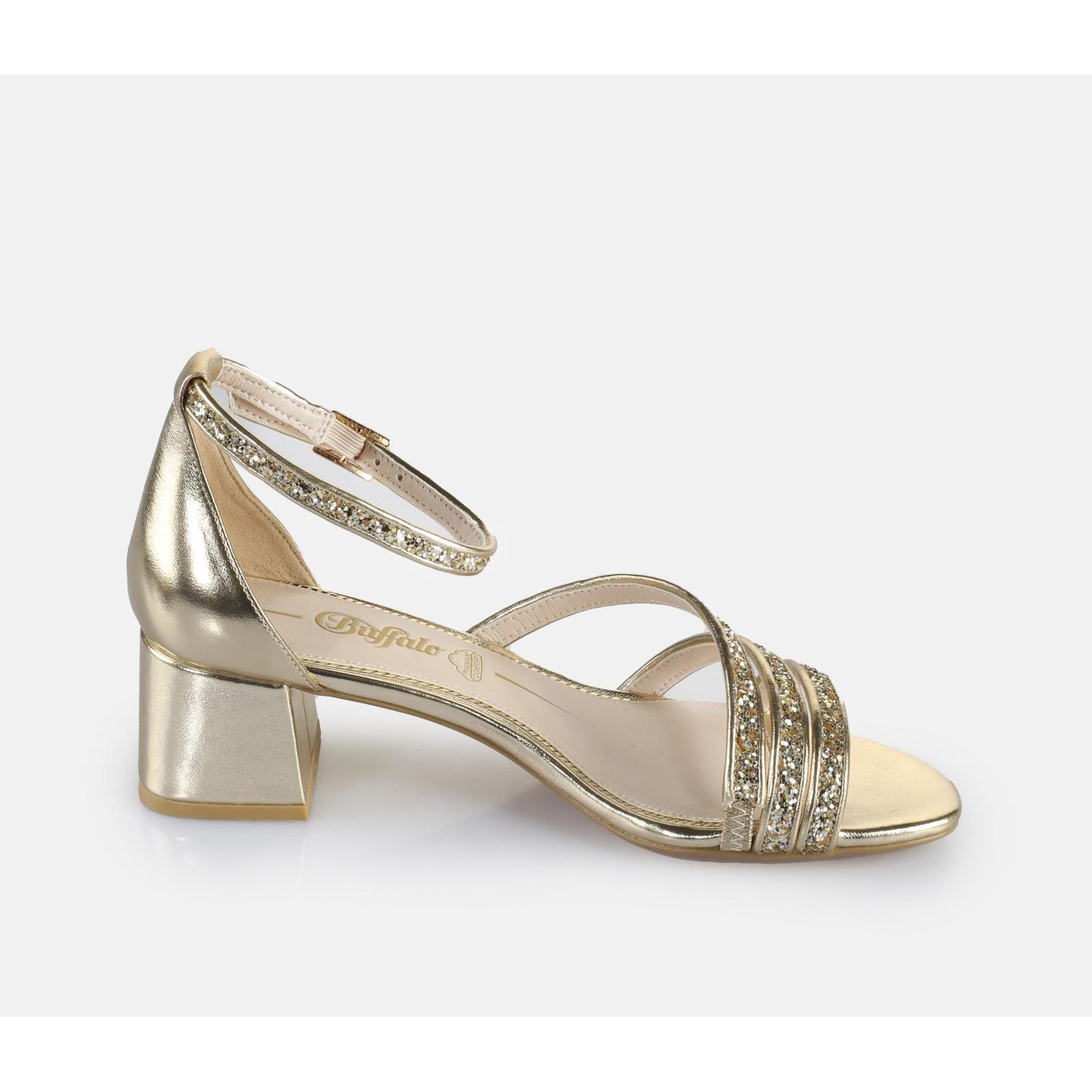 Thumbnail - Buffalo, Damen, Sandalen, Lilly Glam - Vegan Glitter, Gold, (40)