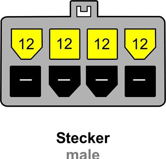 Image du produit Delock Alimentation par câble 4Pol à 8Pol Mini (15 cm, Unité centrale à 4 broches)