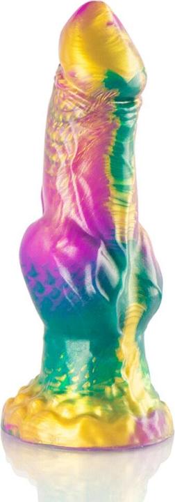 Actual product image Epic Iris Dildo With Rainbow Coloured Testicles Of Pleasure
