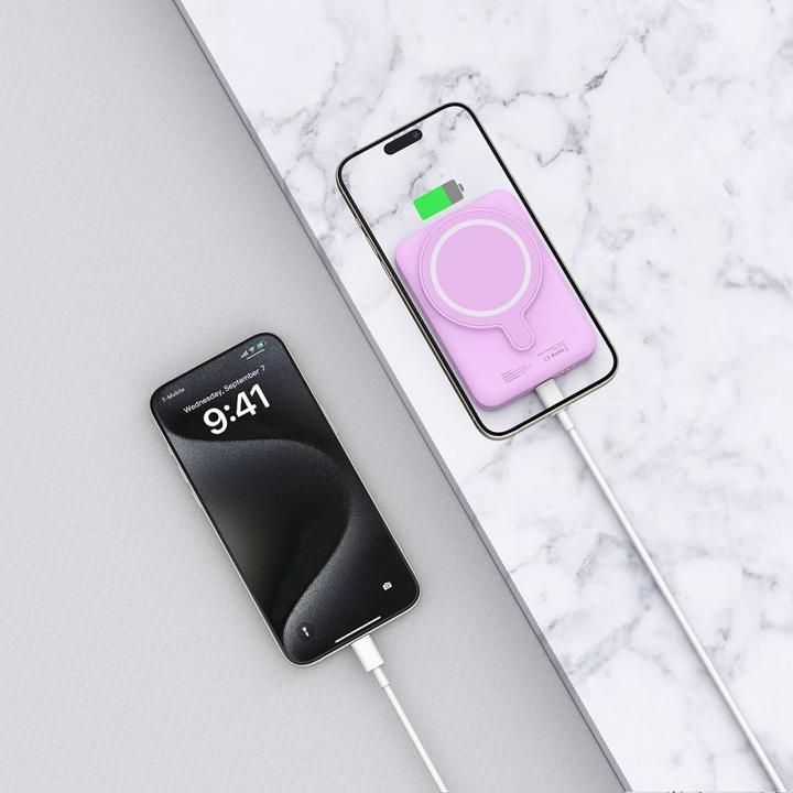 Actual product image Tech-Protect LifeMag MagSafe PB11 10000mAh Power Bank - Pink (10000 mAh, 15 W)