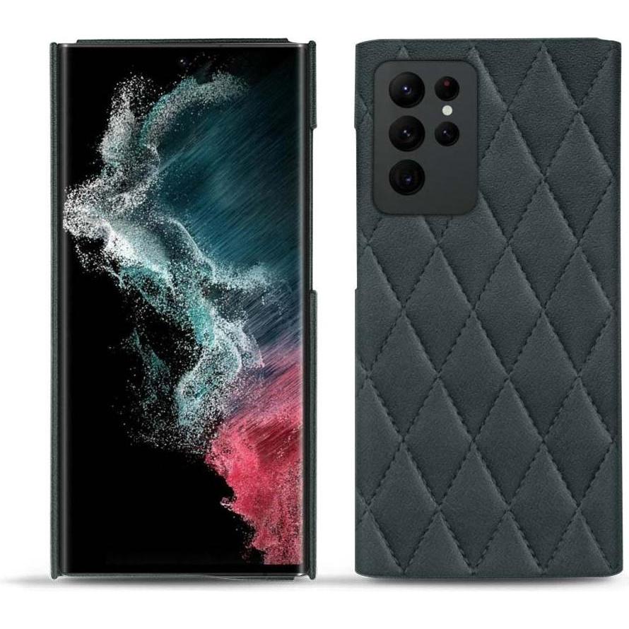 Noreve Lederschutzhülle (Samsung Galaxy S22 Ultra (5G)), Smartphone Hülle, Blau