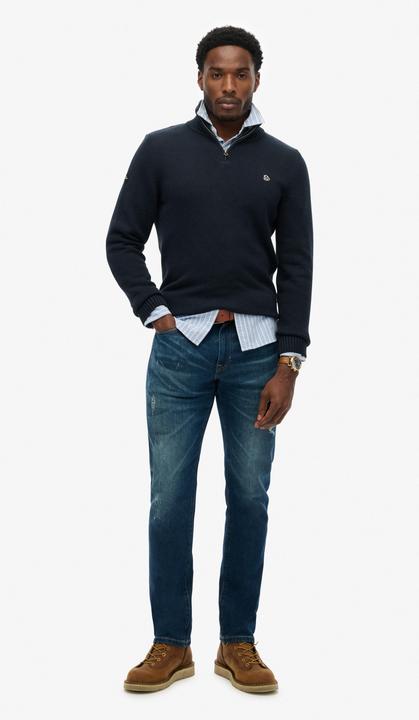 Produktbild Superdry Strickpullover aus Baumwolle mit halbem Reissverschluss (XL)