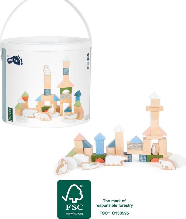 Actual product image small foot Wooden blocks "Arctic