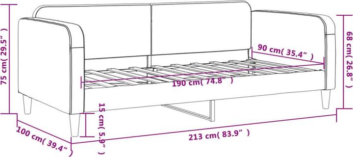 Produktbild vidaXL ausziehbares Tagesbett