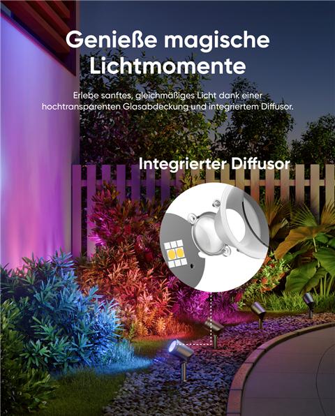 Immagine prodotto eufy Luce spot per esterni E10 (confezione da 2) (500 lm, IP65)